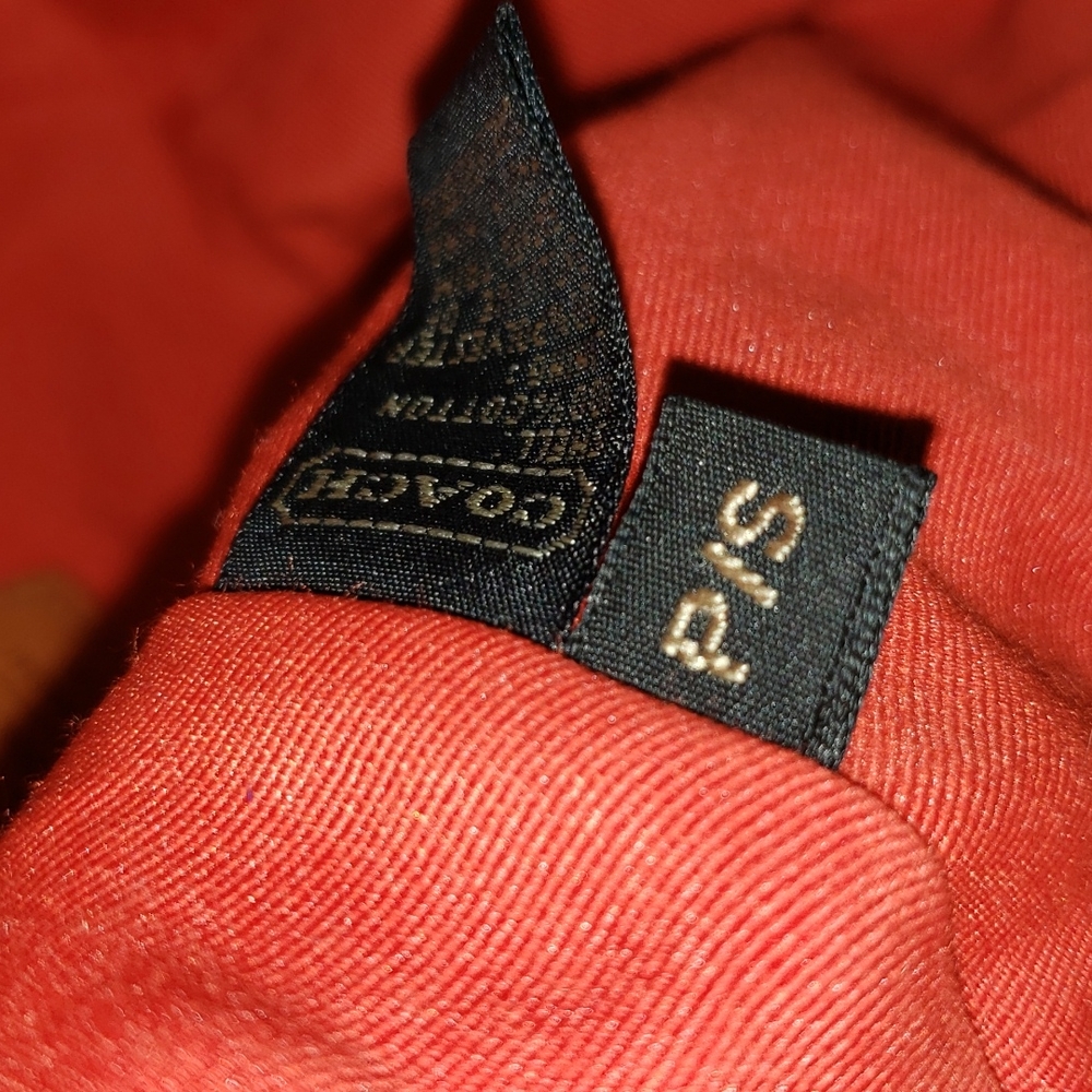 New Coach Stripe Leather Bow Trim Bucket Hat P/Small - Picture 12 of 13